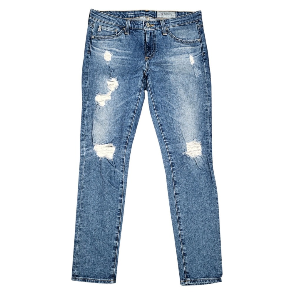 AG Adriano Goldschmied Jeans Womens 26 31x27 The Stilt Cigarette Leg Blue Denim
